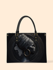 Pure Ebony Premium Leather Handbag QR0TD287