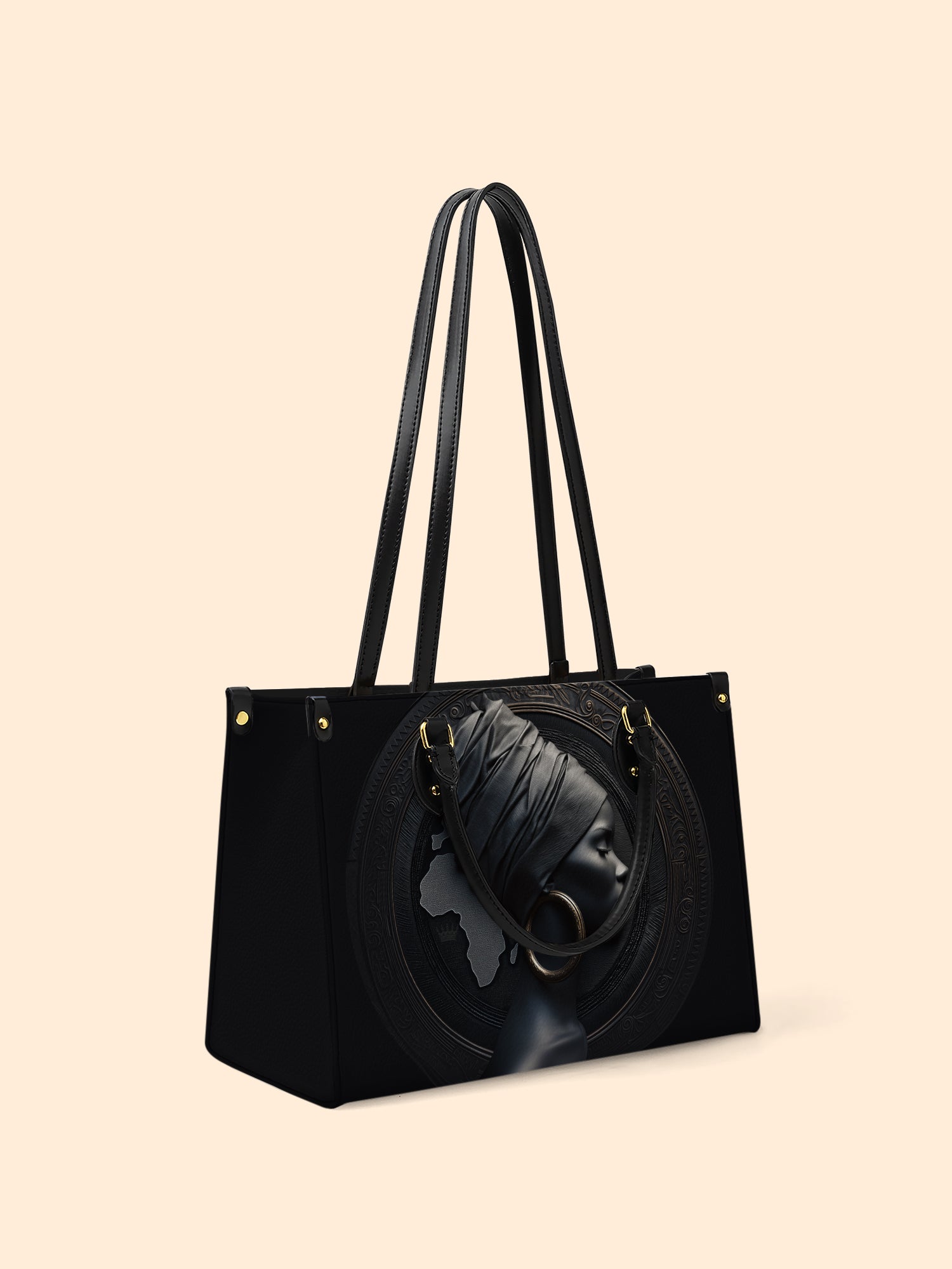 Pure Ebony Premium Leather Handbag QR0TD287