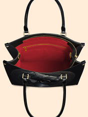 Pure Ebony Premium Leather Handbag QR0TD287