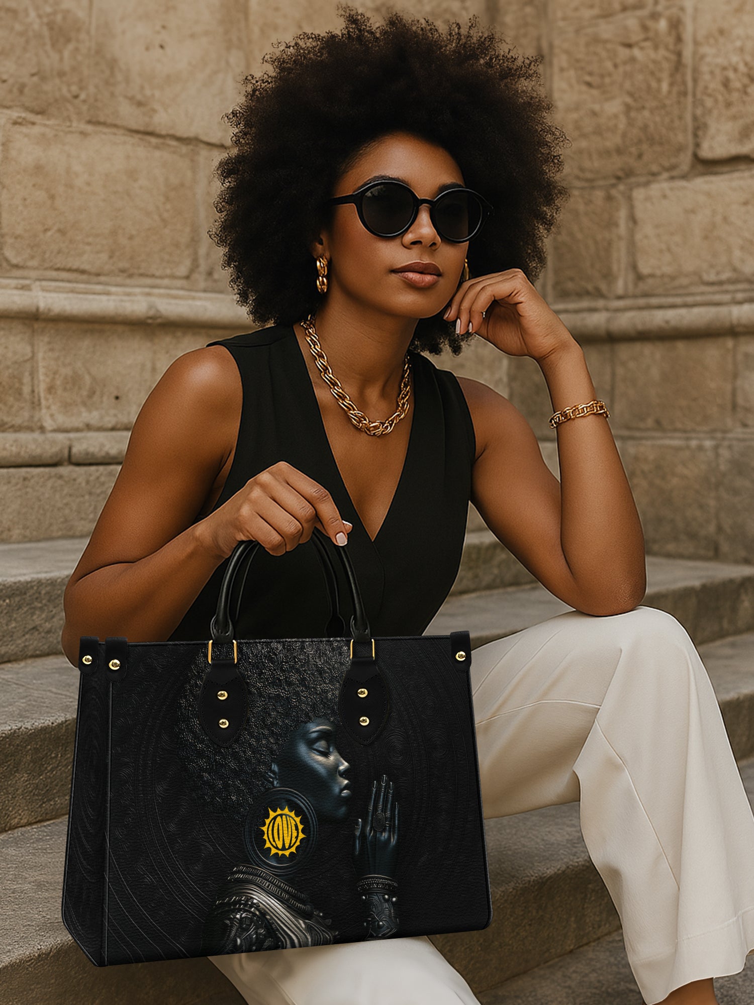 Sacred Shade Premium Leather Handbag QR0TD290