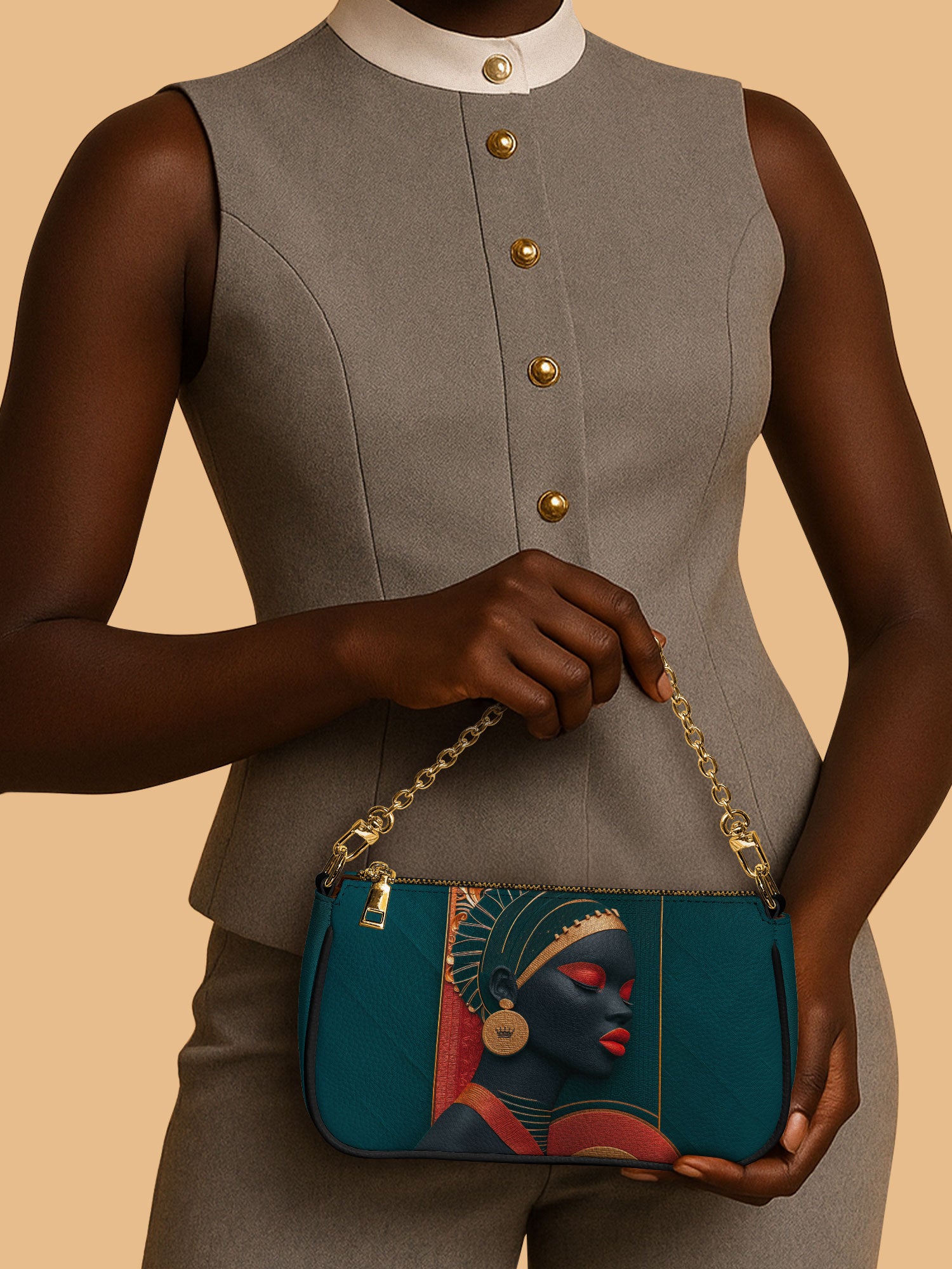 Afro Crown Classic Zip Pochette QR0TD261