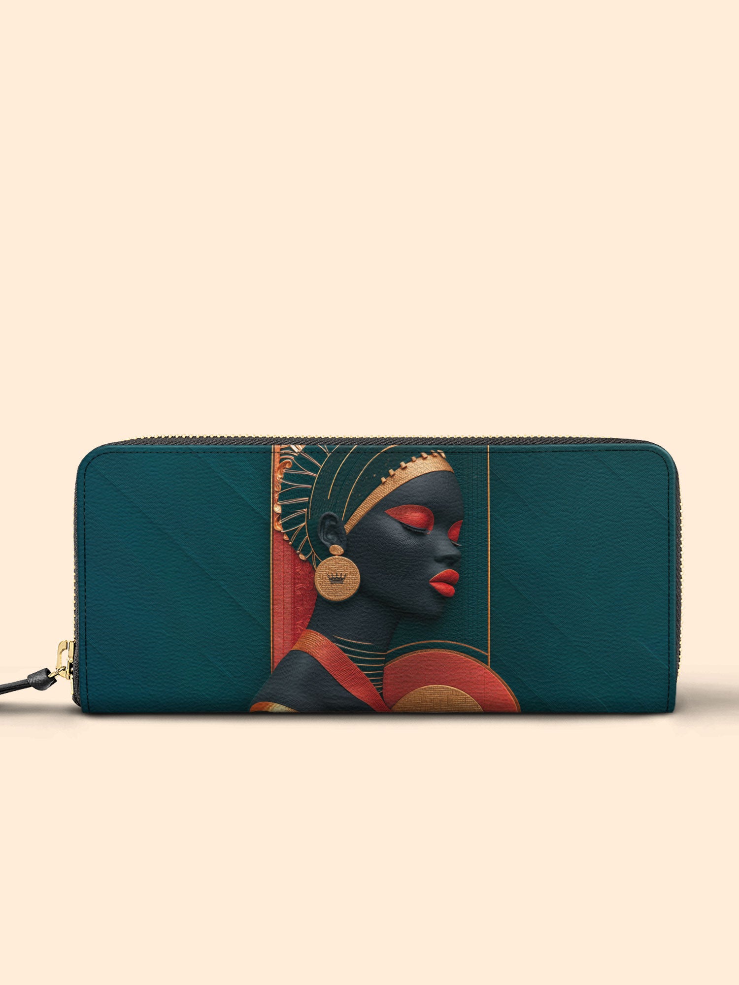 Afro Crown Slimline Zippy Wallet QR0TD259