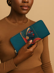 Afro Crown Slimline Zippy Wallet QR0TD259