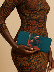 Afro Crown Slimline Zippy Wallet QR0TD259