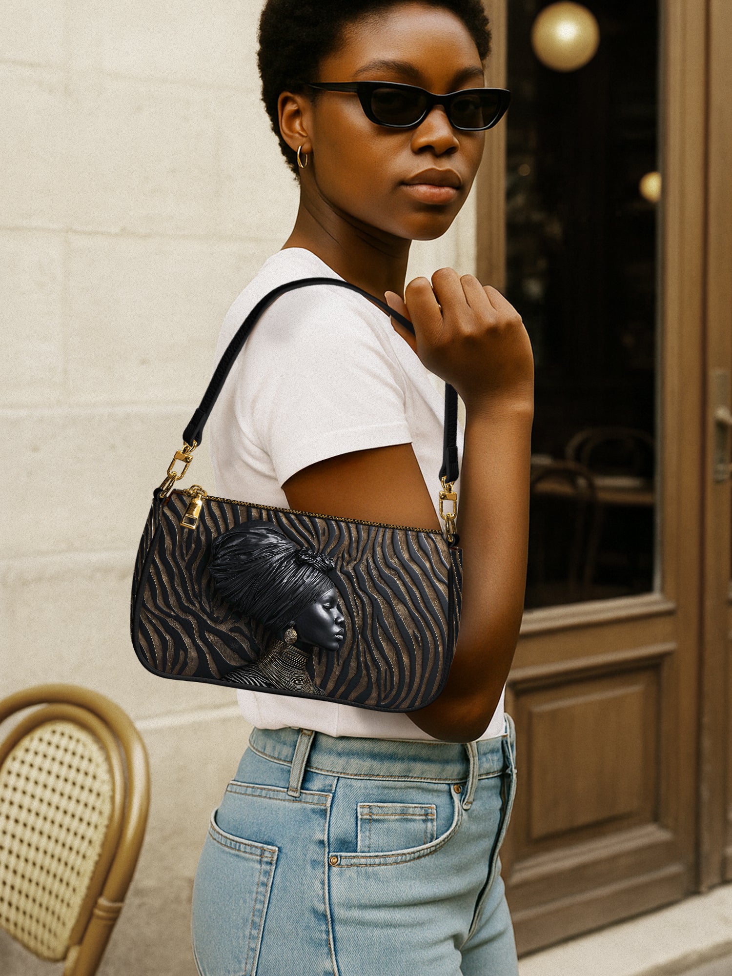 Ebony Whisper Classic Zip Pochette QR0TV126