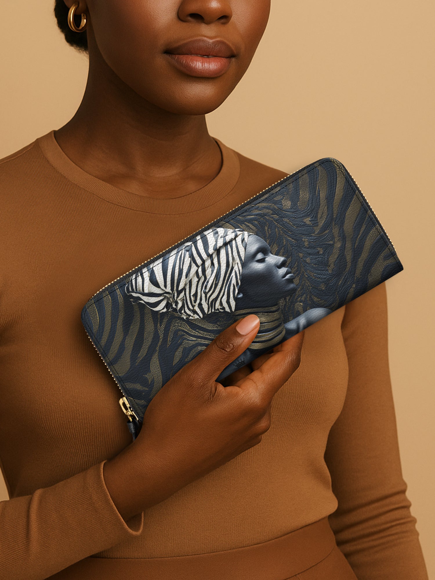 Zebra Noir Slimline Zippy Wallet QR0TV139