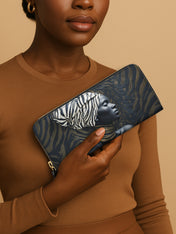 Zebra Noir Slimline Zippy Wallet QR0TV139