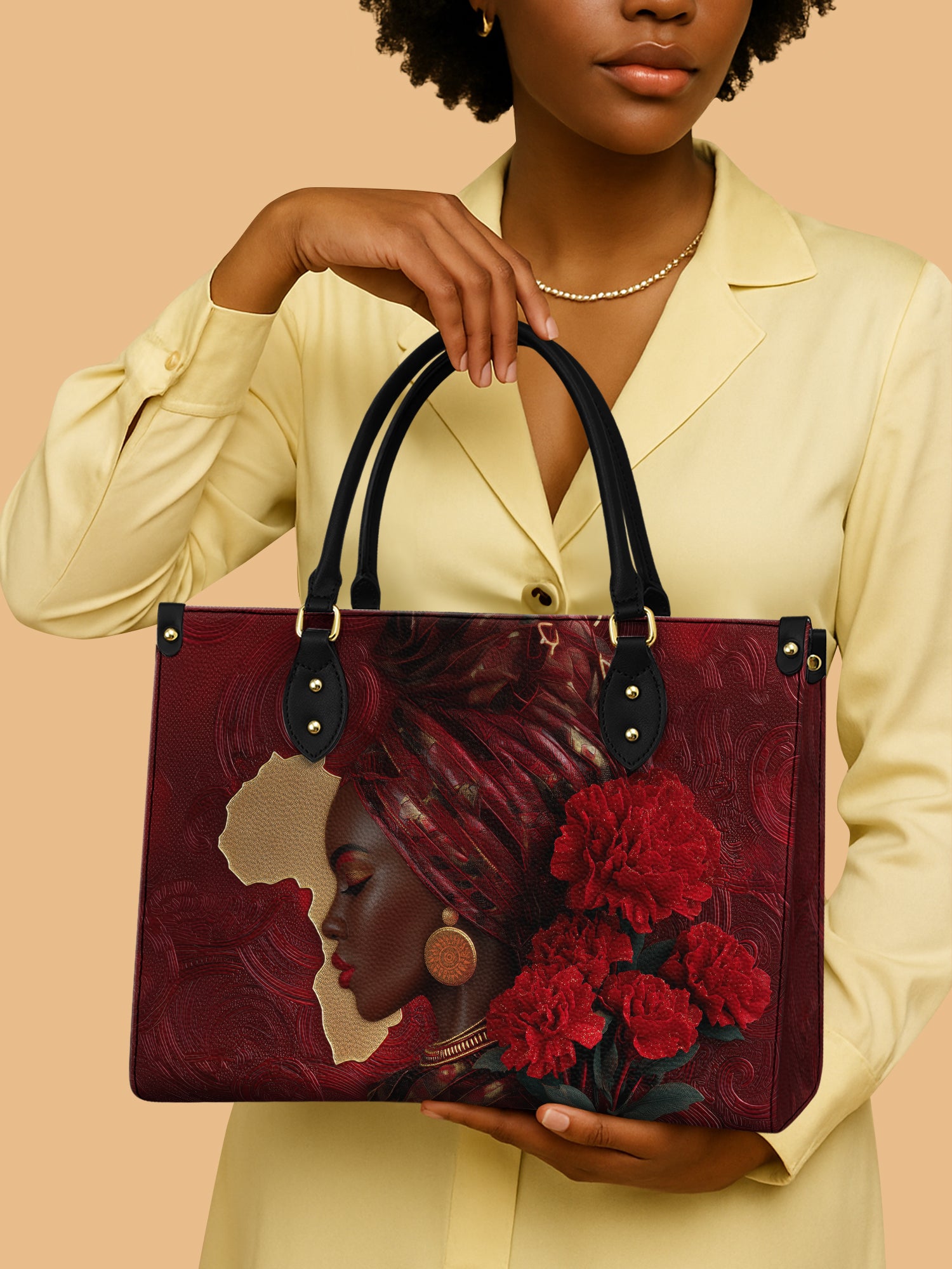 African Blaze Premium Leather Handbag QR0XD537