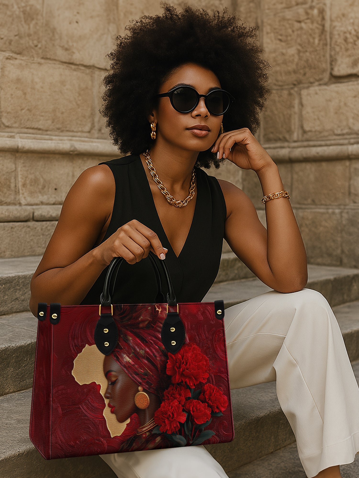 African Blaze Premium Leather Handbag QR0XD537