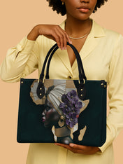 African Bloom Premium Leather Handbag QR0XD535
