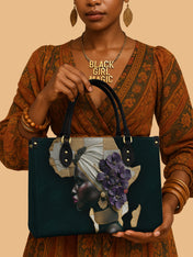 African Bloom Premium Leather Handbag QR0XD535