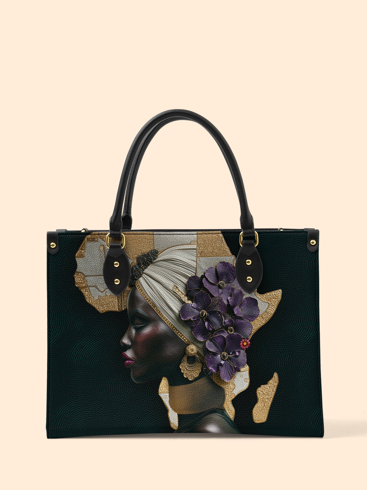 African Bloom Premium Leather Handbag QR0XD535