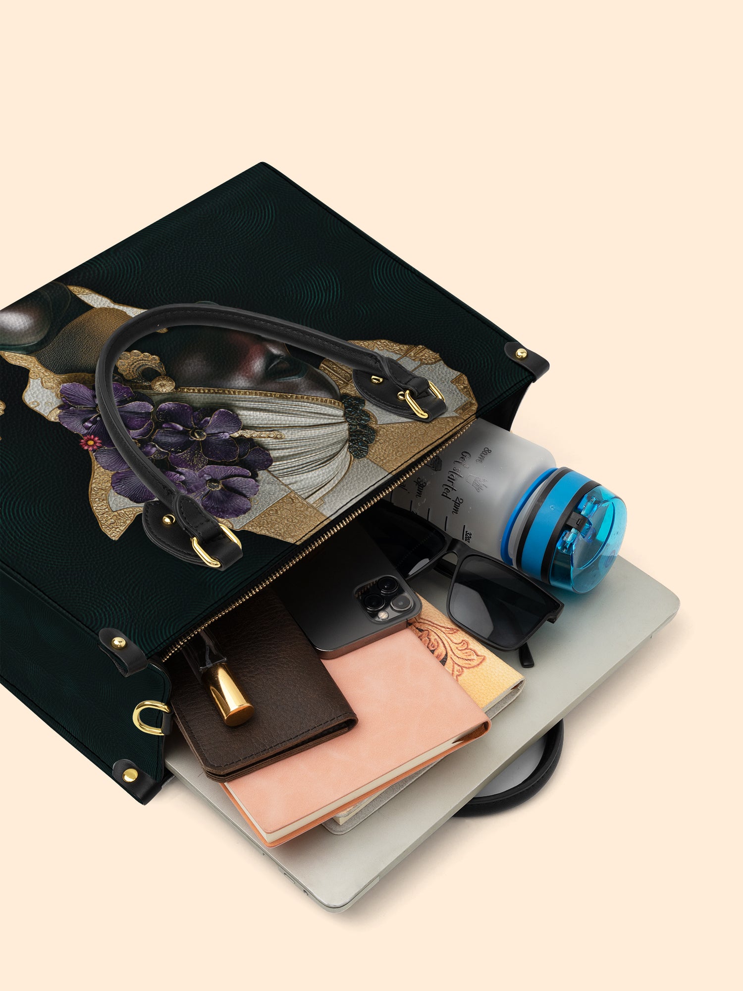 African Bloom Premium Leather Handbag QR0XD535