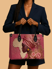 African Blossom Premium Leather Handbag QR0XD538