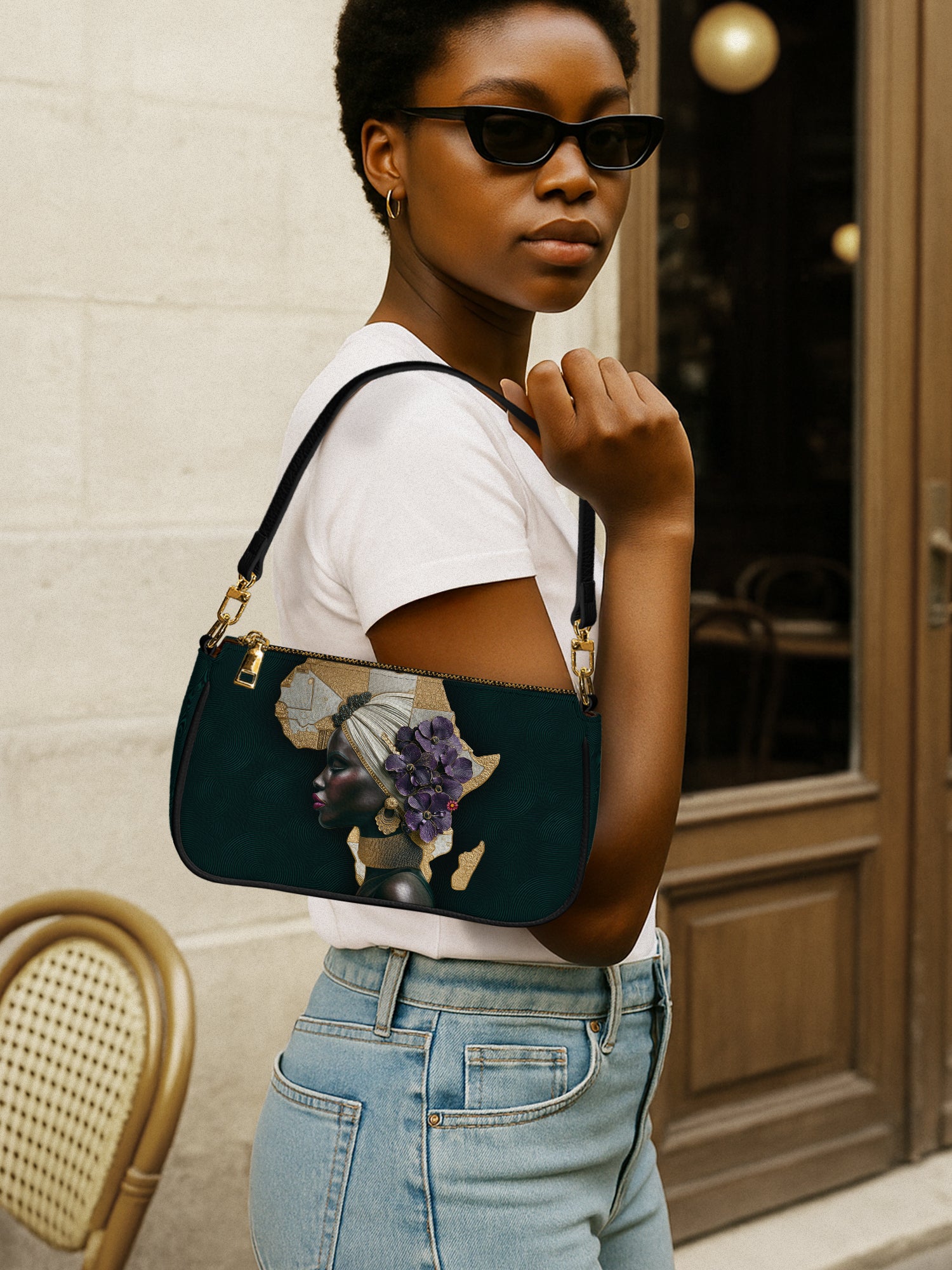 African Bloom Classic Zip Pochette QR0XD545