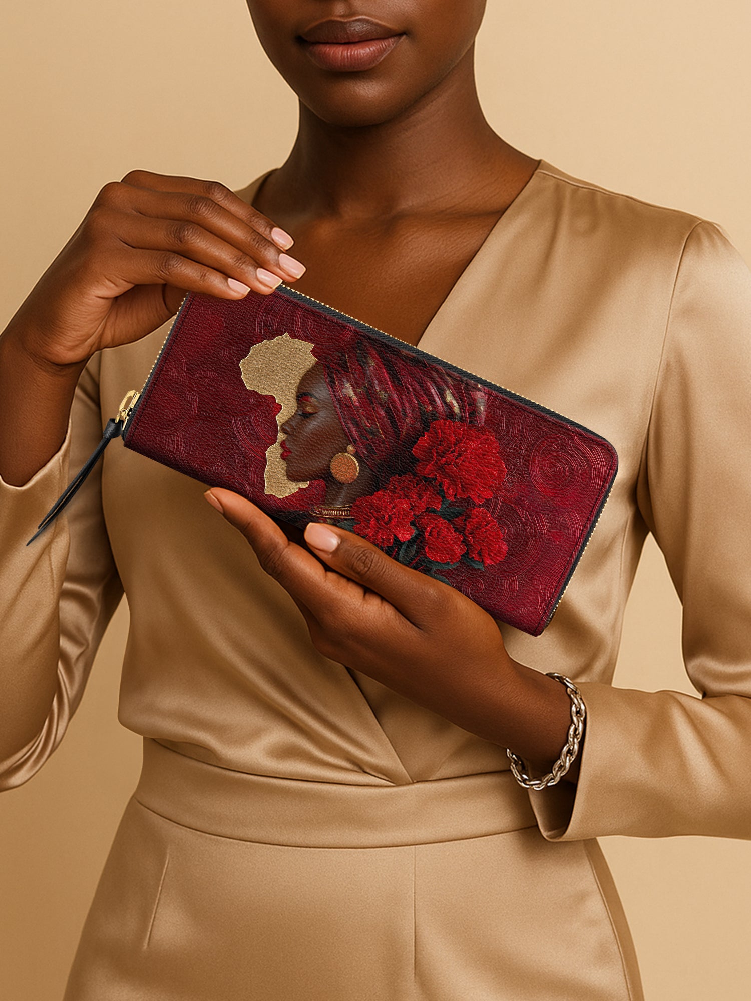 African Blaze Slimline Zippy Wallet QR0XD557