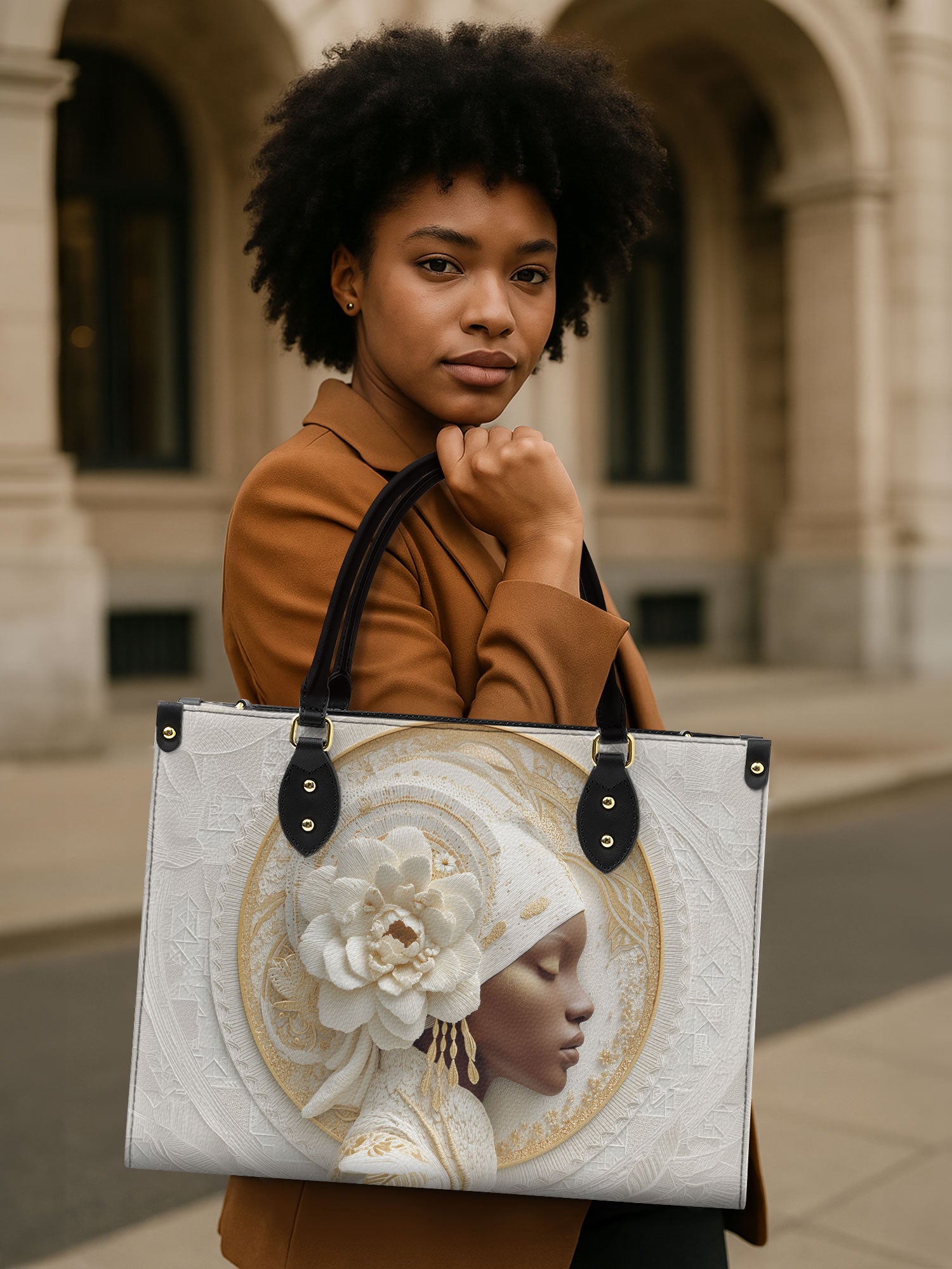 Blossom Goddess Premium Leather Handbag QR0TD319