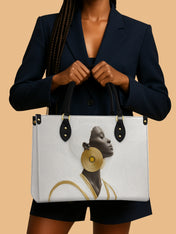 Fade Contrast Premium Leather Handbag QR0TD328