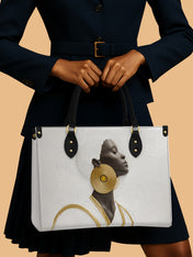 Fade Contrast Premium Leather Handbag QR0TD328