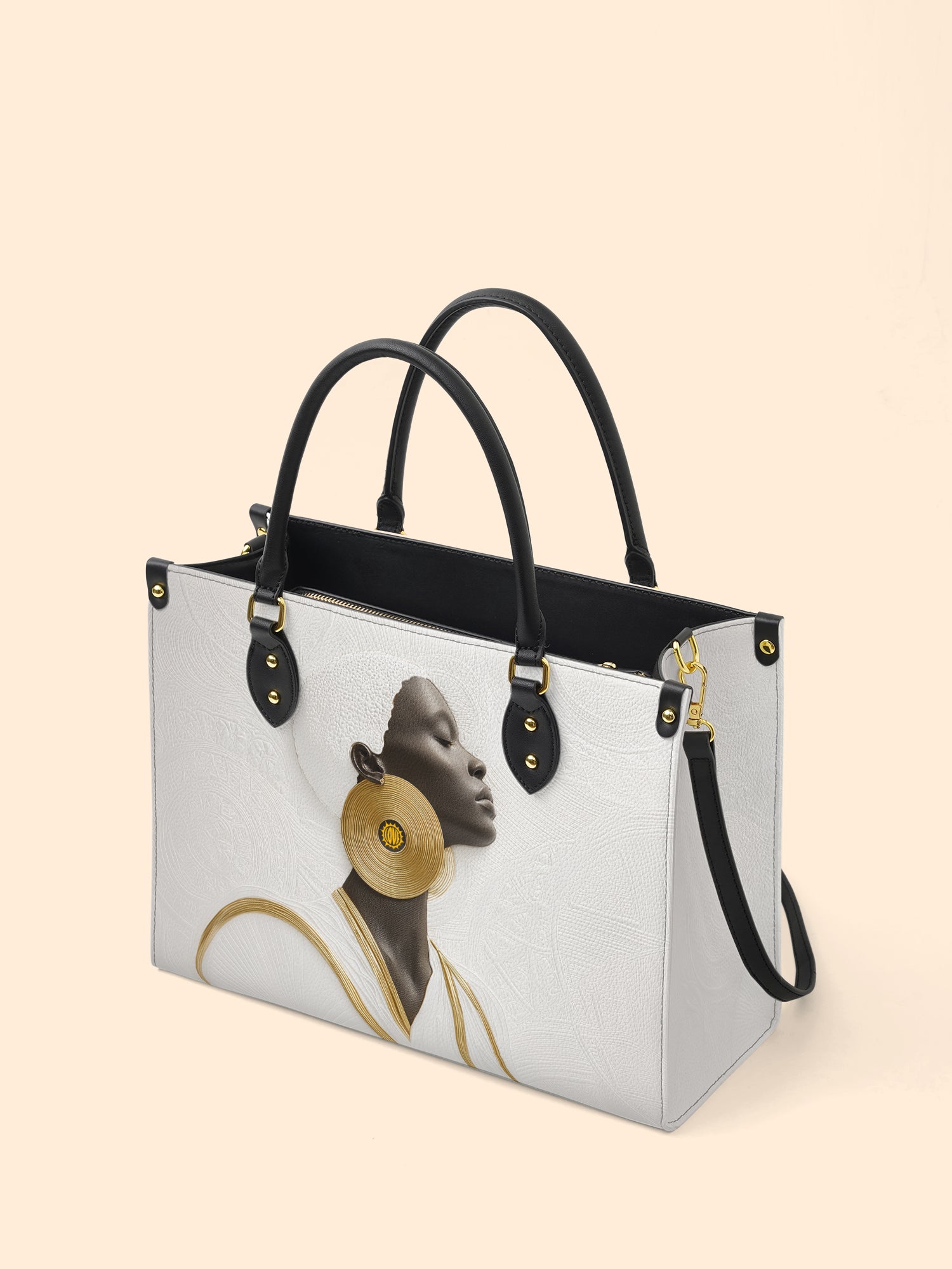 Fade Contrast Premium Leather Handbag QR0TD328