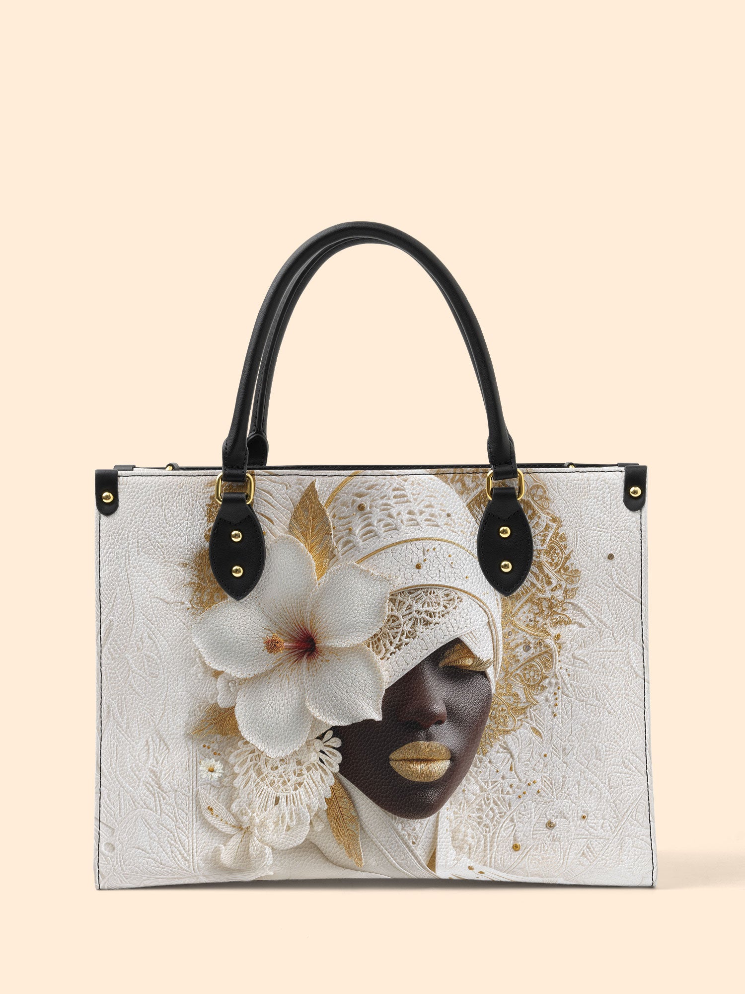 Ivory Bloom Premium Leather Handbag QR0TD322