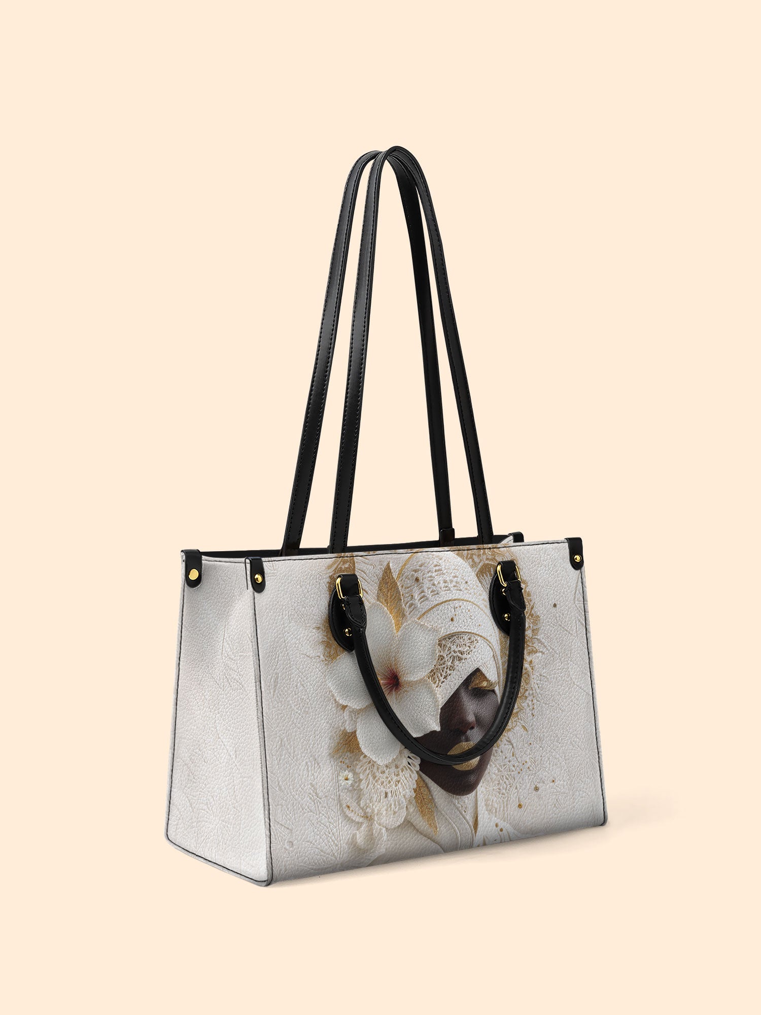 Ivory Bloom Premium Leather Handbag QR0TD322