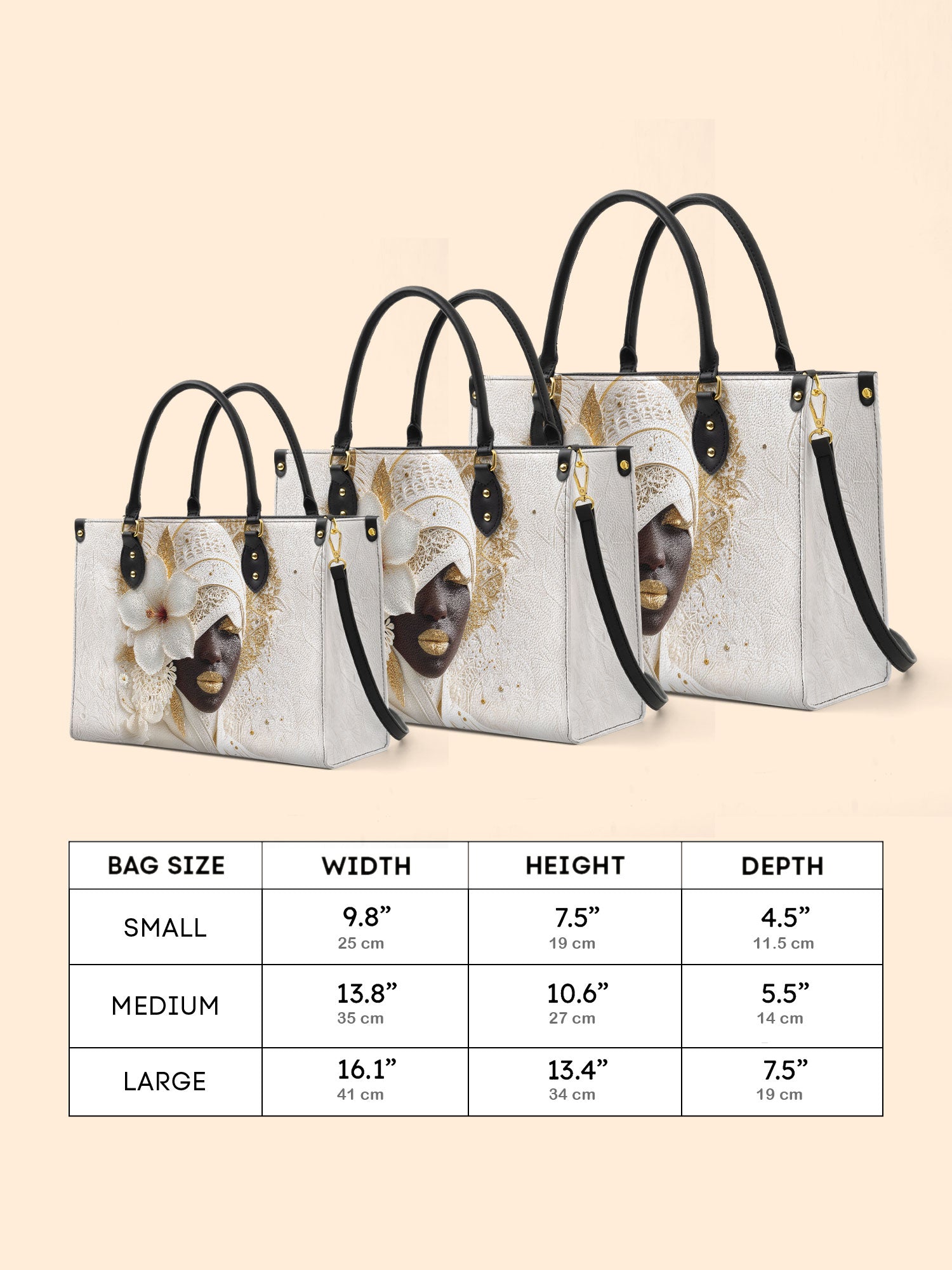 Ivory Bloom Premium Leather Handbag QR0TD322