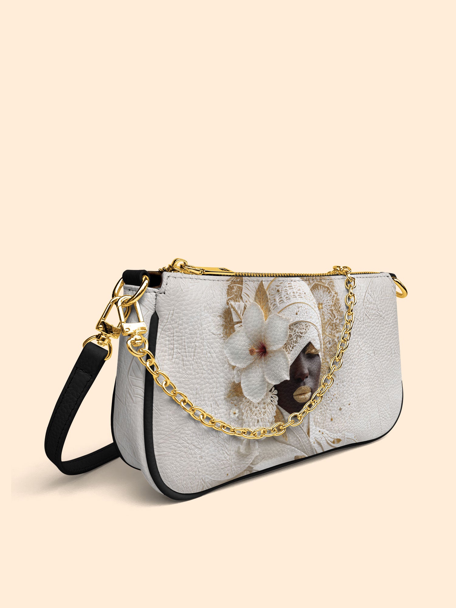 Ivory Bloom Classic Zip Pochette QR0TD324
