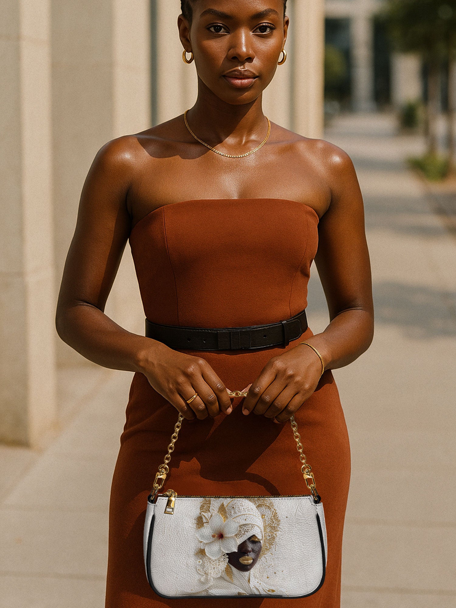 Ivory Bloom Classic Zip Pochette QR0TD324