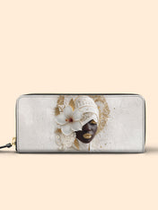 Ivory Bloom Slimline Zippy Wallet QR0TD323