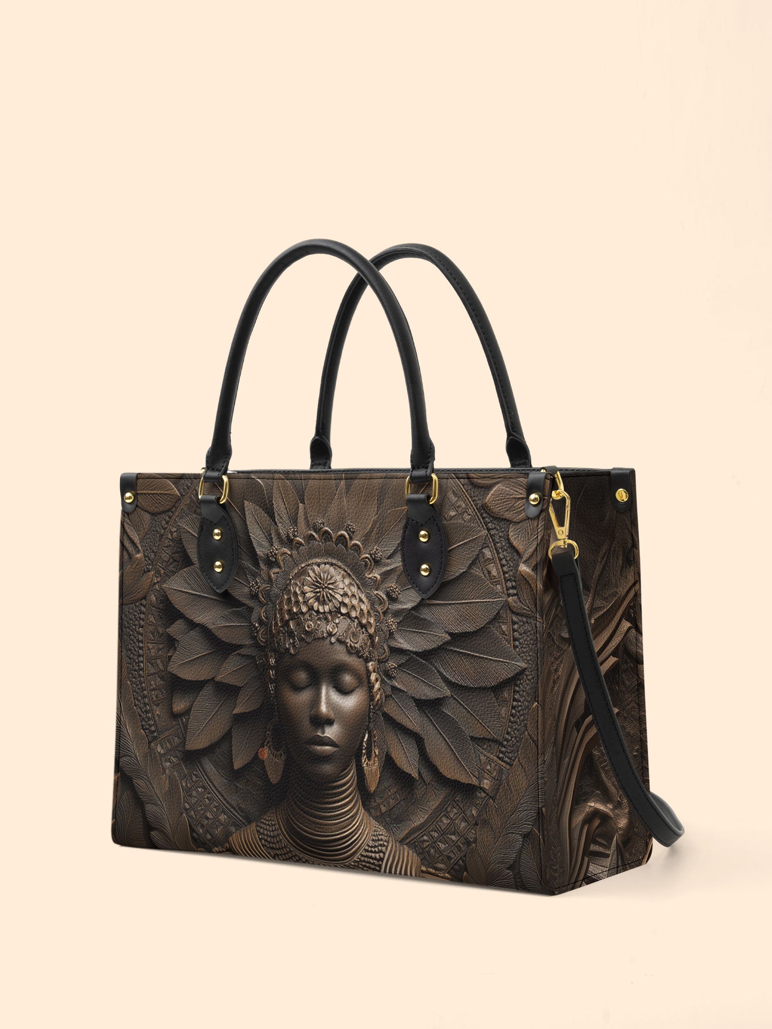 Alkebulan Arts Premium Leather Handbag QR0XD608