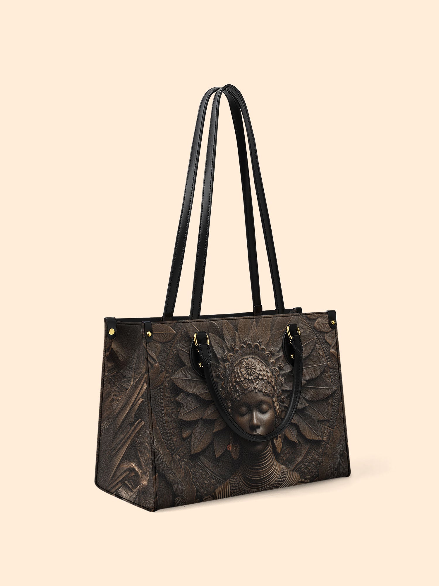 Alkebulan Arts Premium Leather Handbag QR0XD608