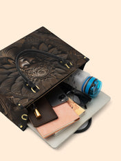 Alkebulan Arts Premium Leather Handbag QR0XD608