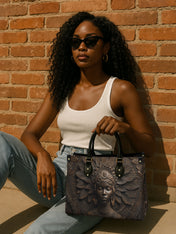 Alkebulan Arts Premium Leather Handbag QR0XD608