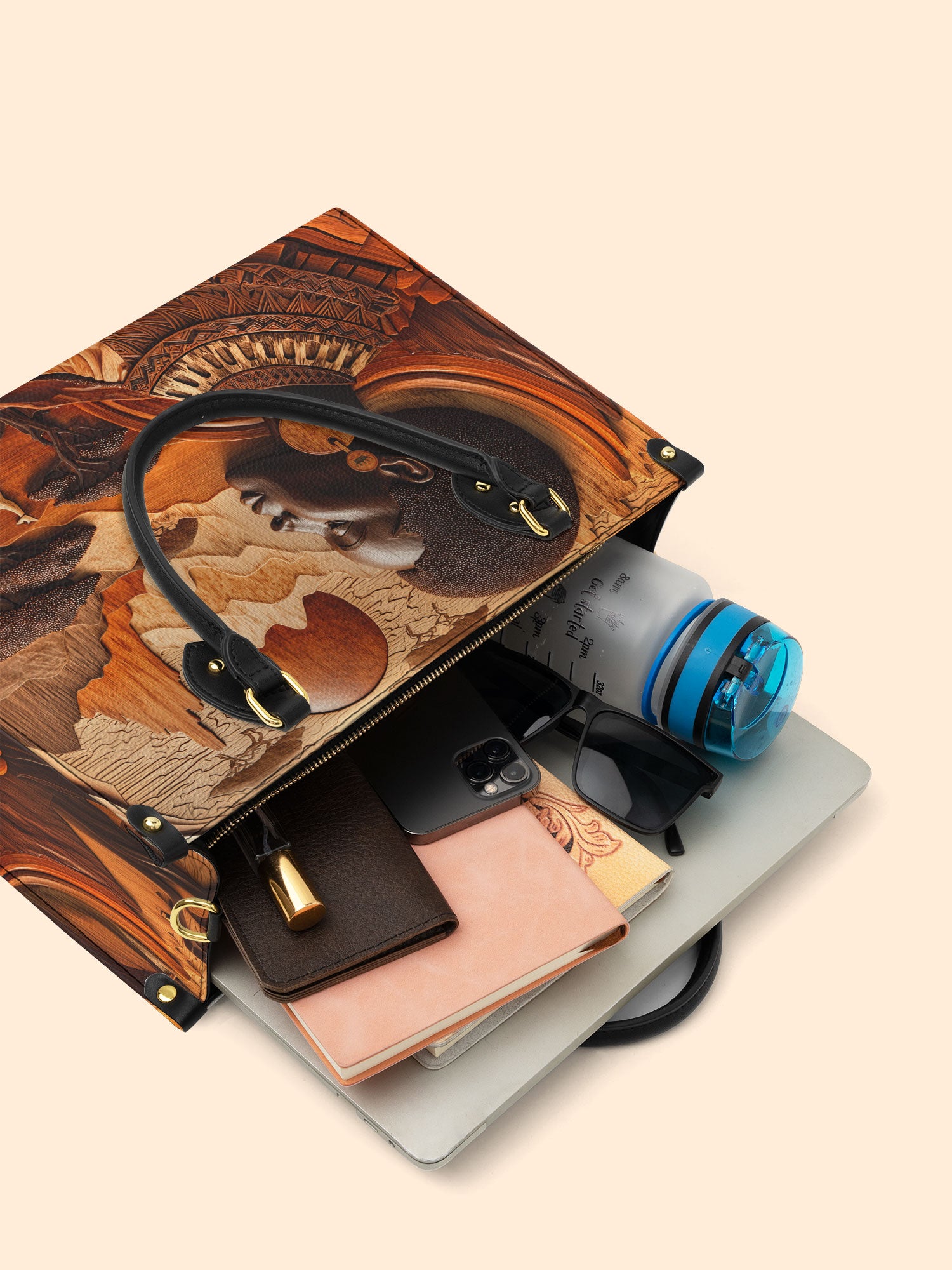 Ancestral Oak Premium Leather Handbag QR0TD337