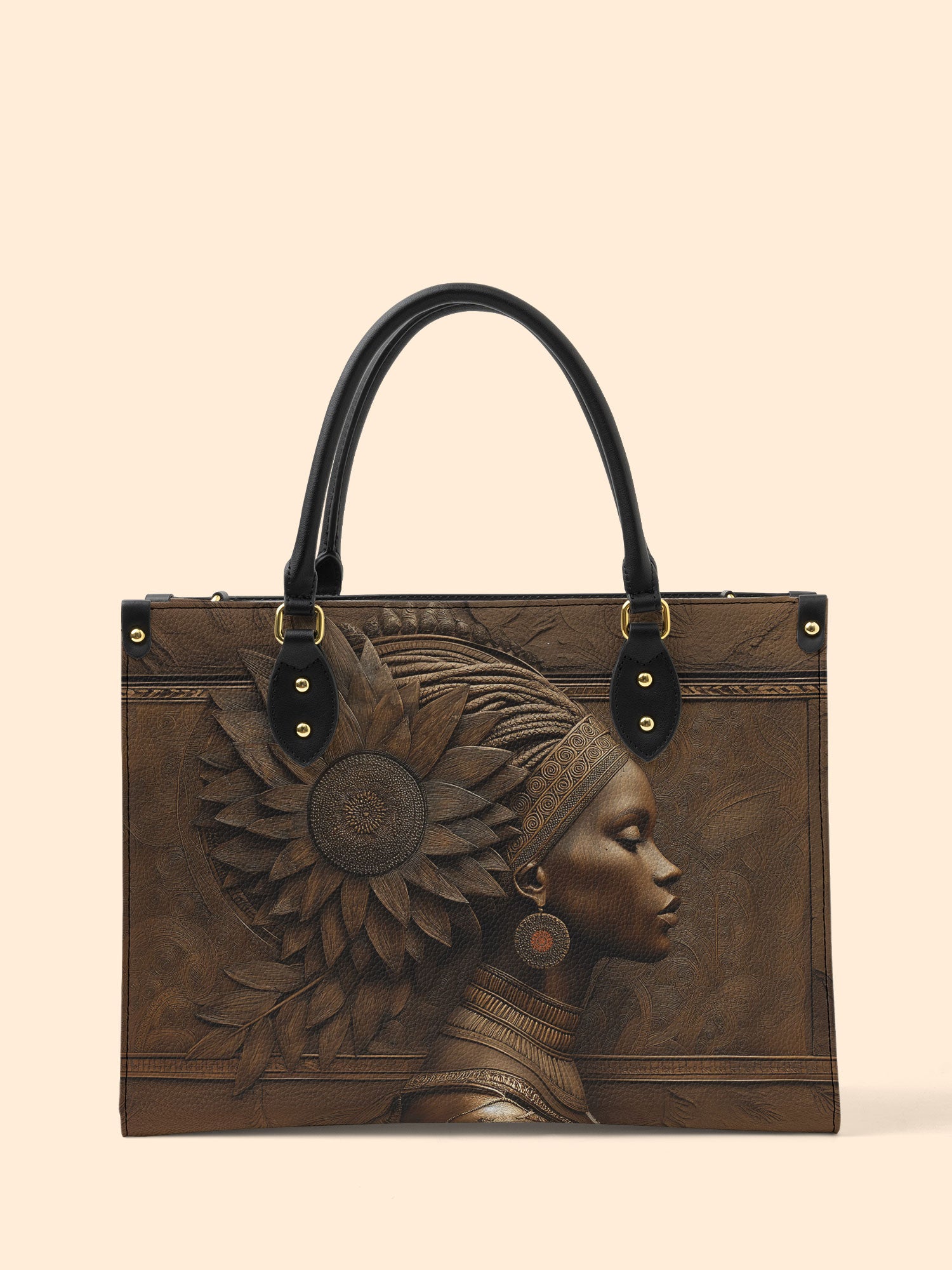 Gilded Genesis Premium Leather Handbag QR0XD613
