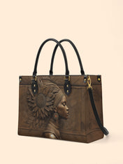 Gilded Genesis Premium Leather Handbag QR0XD613