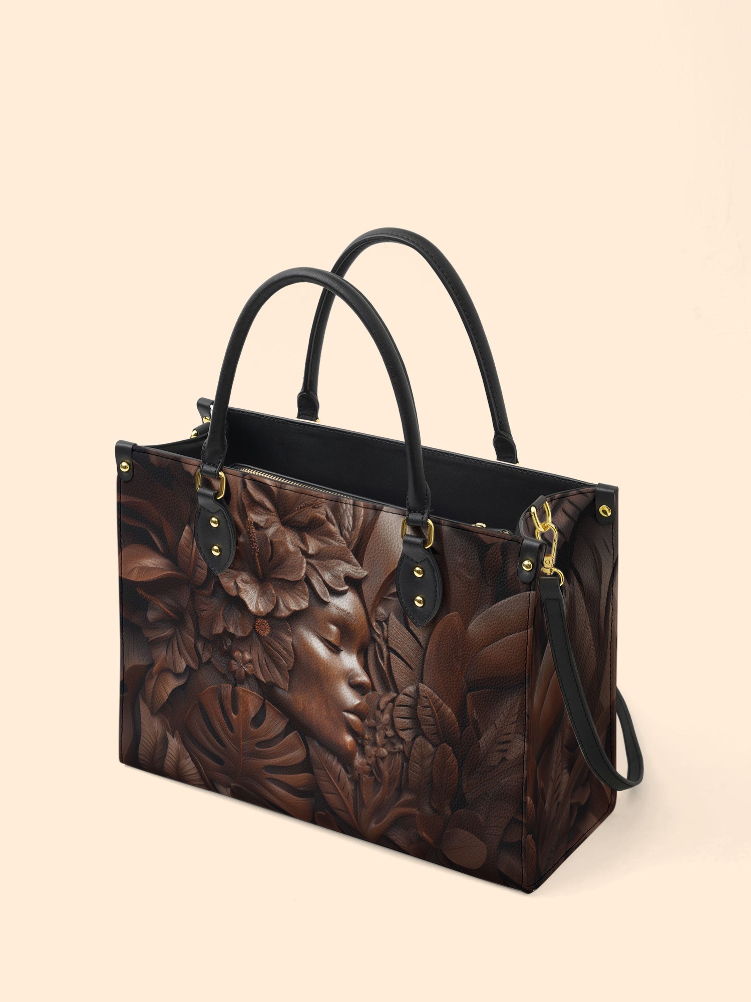 Ivory Leaf Premium Leather Handbag QR0TD340