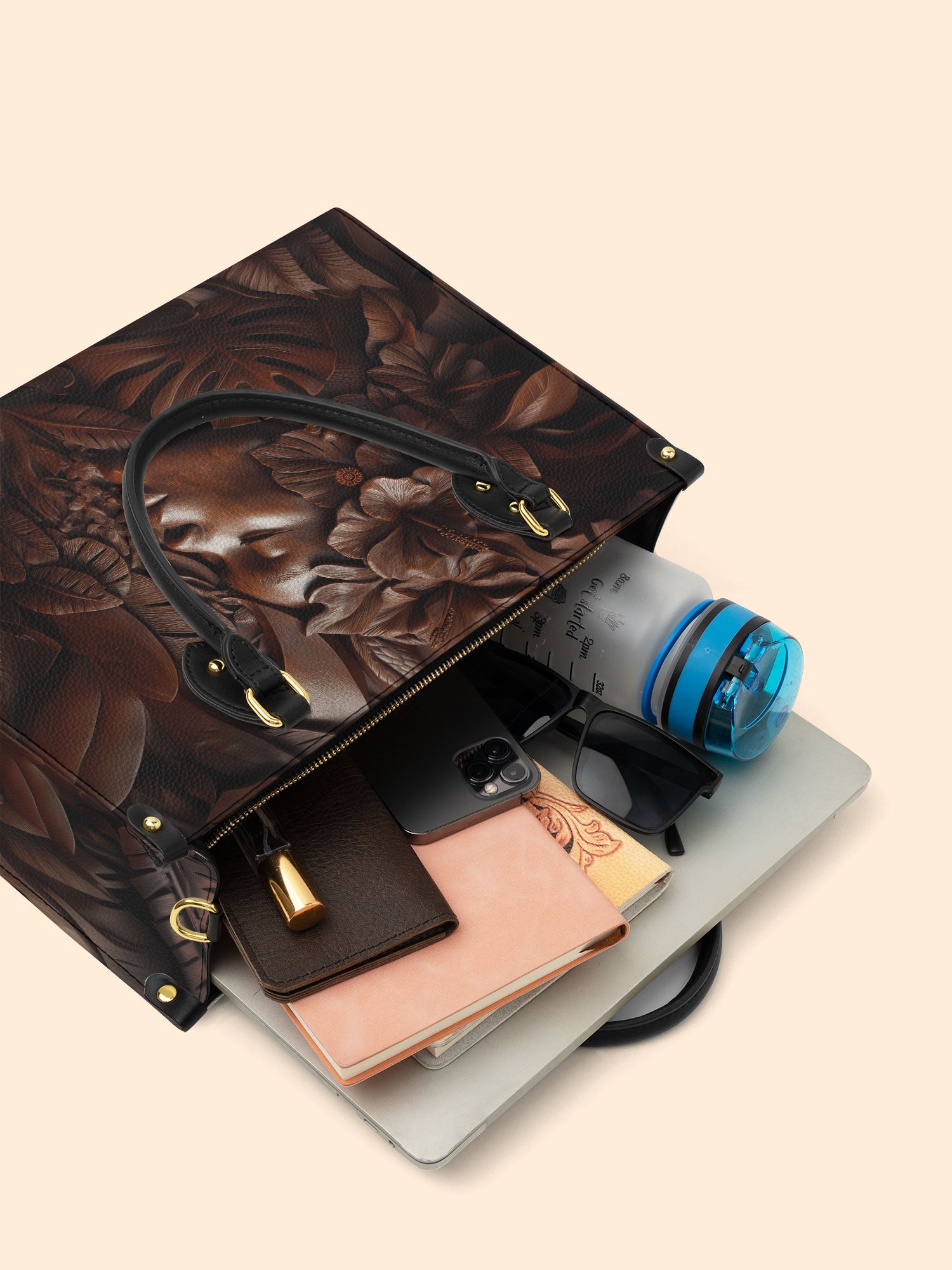 Ivory Leaf Premium Leather Handbag QR0TD340