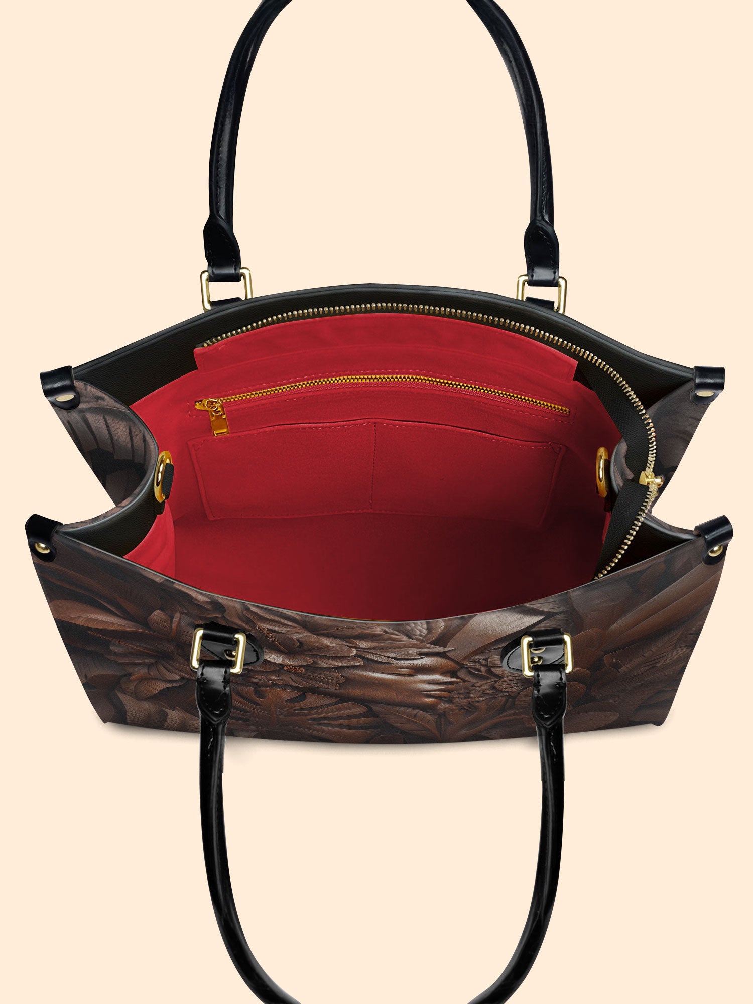 Ivory Leaf Premium Leather Handbag QR0TD340