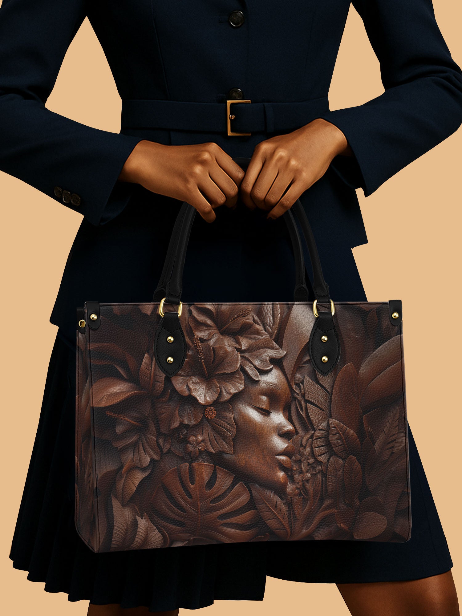 Ivory Leaf Premium Leather Handbag QR0TD340