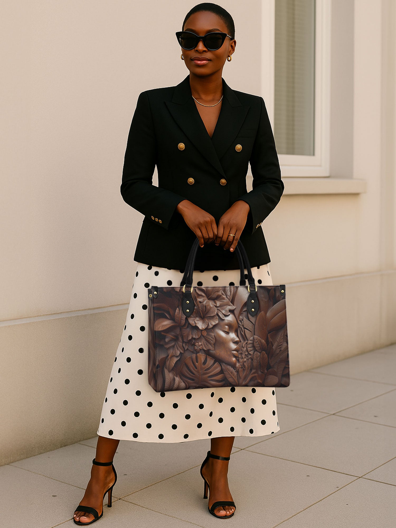 Ivory Leaf Premium Leather Handbag QR0TD340