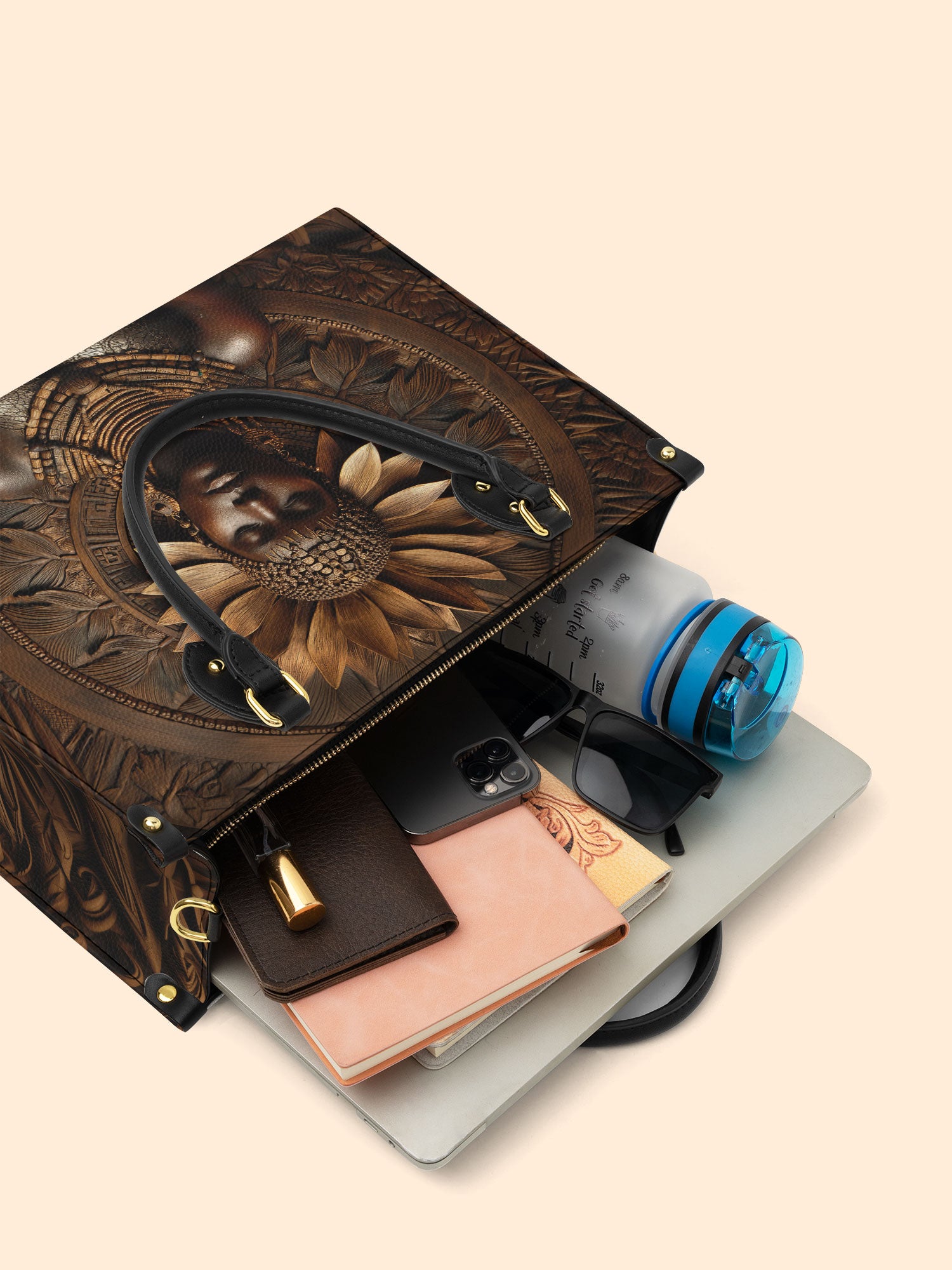 Mahogany Majesty Premium Leather Handbag QR0XD614