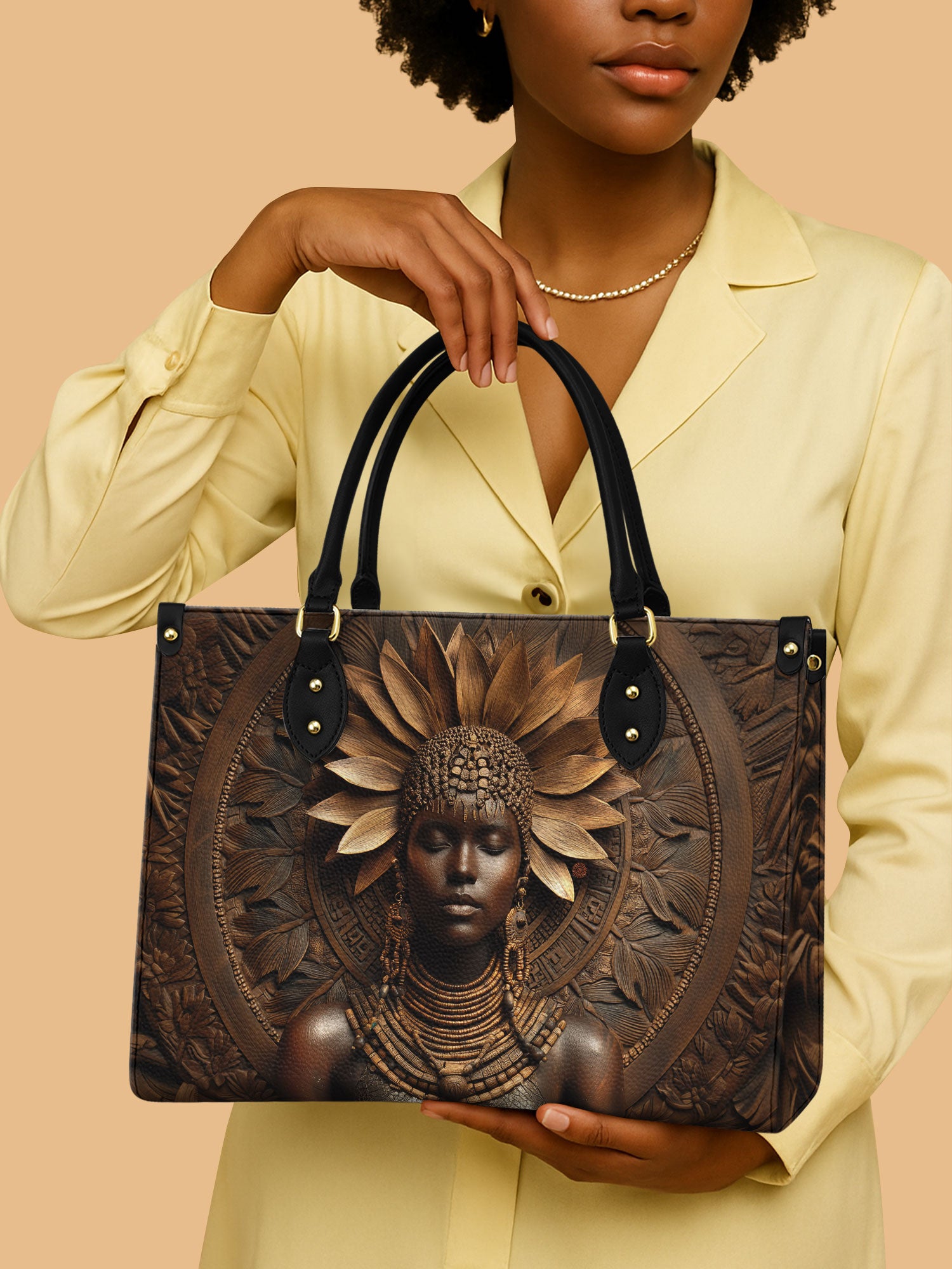 Mahogany Majesty Premium Leather Handbag QR0XD614