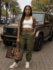 Mahogany Majesty Premium Leather Handbag QR0XD614