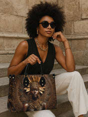 Mahogany Majesty Premium Leather Handbag QR0XD614