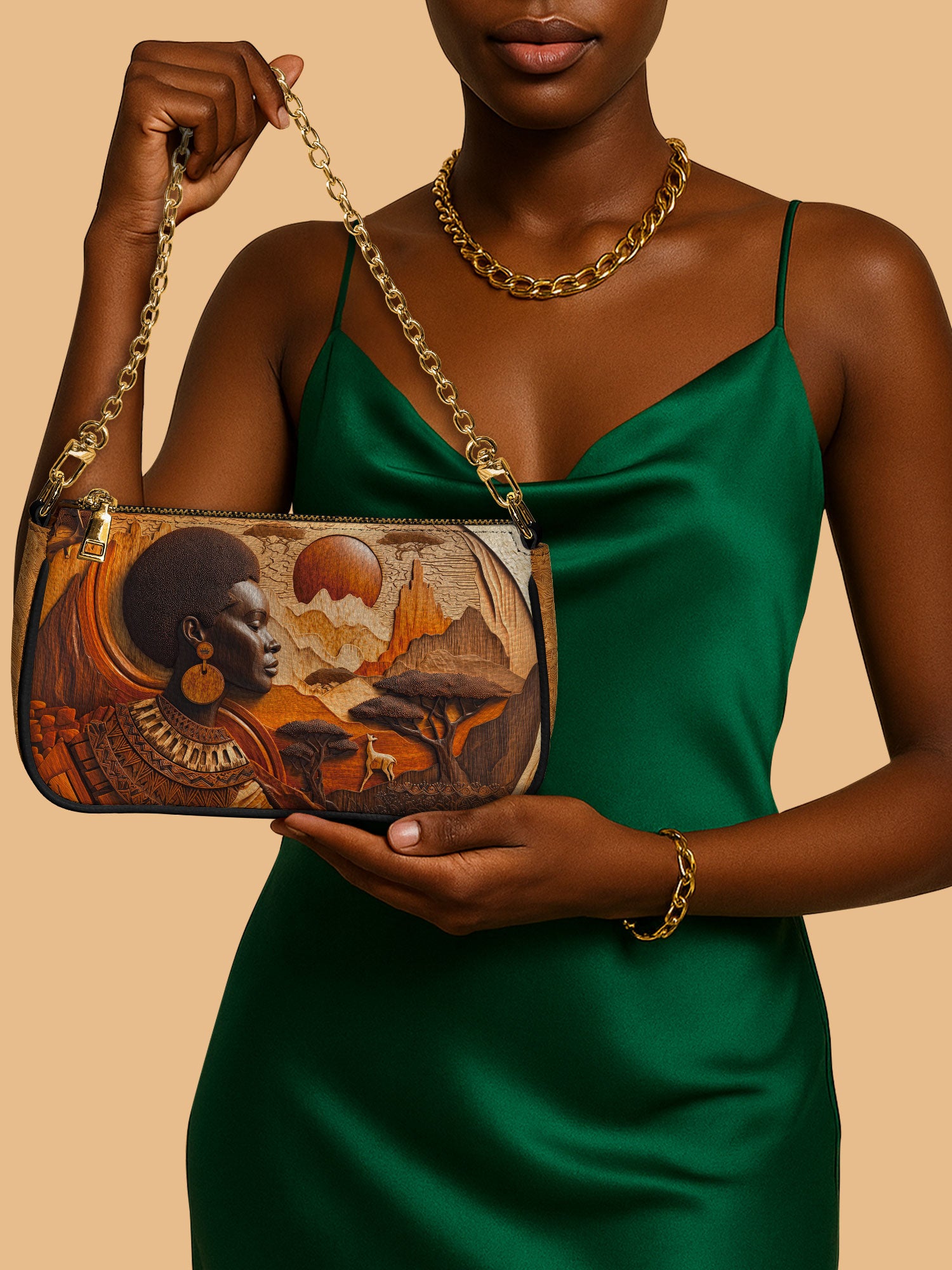 Ancestral Oak Classic Zip Pochette QR0TD339