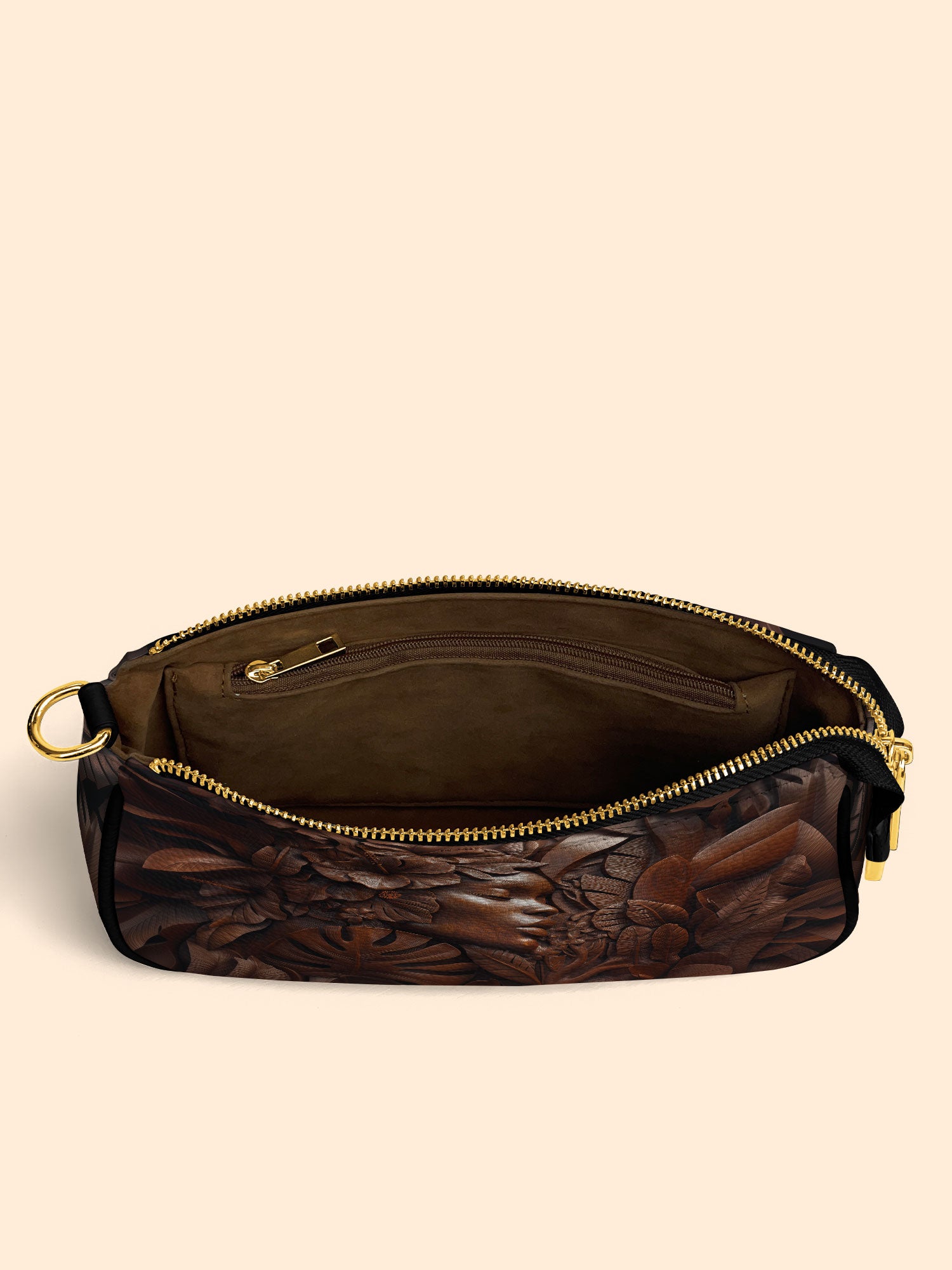 Ivory Leaf Classic Zip Pochette QR0TD342