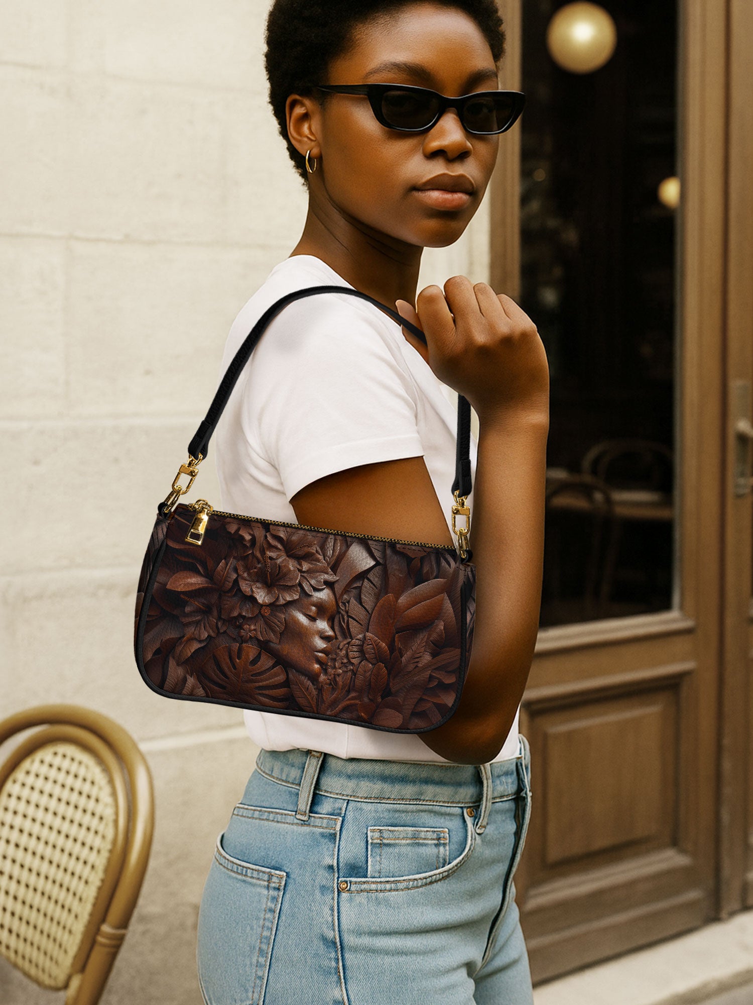 Ivory Leaf Classic Zip Pochette QR0TD342