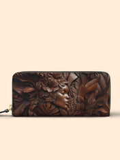 Ivory Leaf Slimline Zippy Wallet QR0TD341